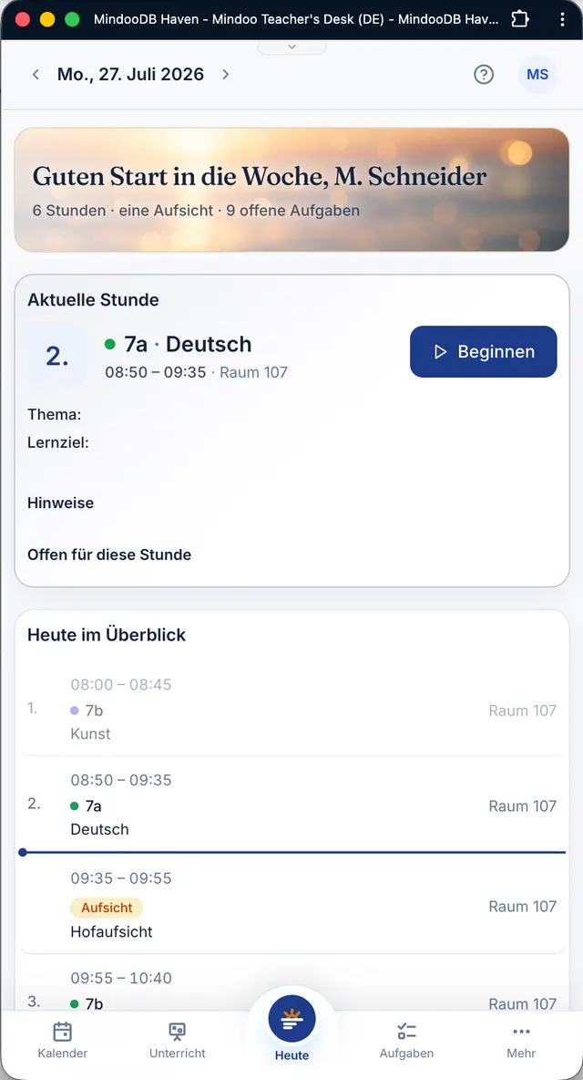 Kompakte Ansicht auf dem Smartphone