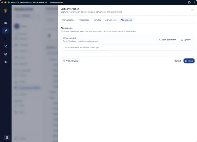 Attach scans and files to the record