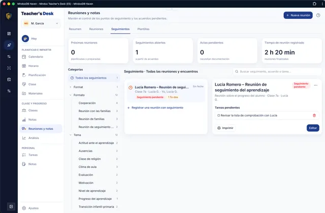 Acuerdos y puntos de seguimiento pendientes