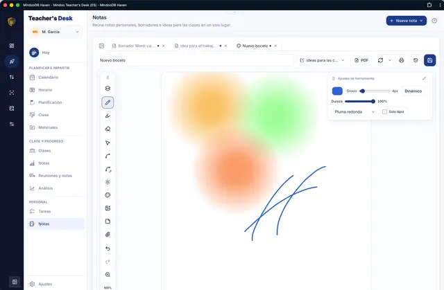 Crear bocetos con lápiz digital