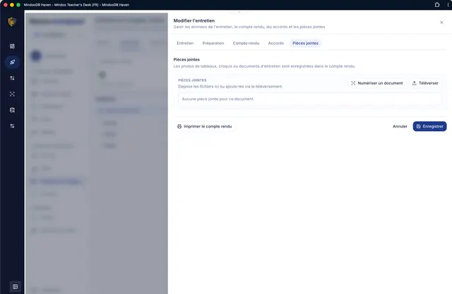 Joindre scans et fichiers au compte rendu