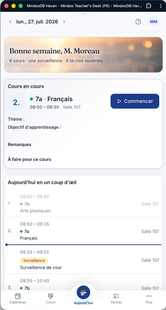 Vue compacte sur smartphone