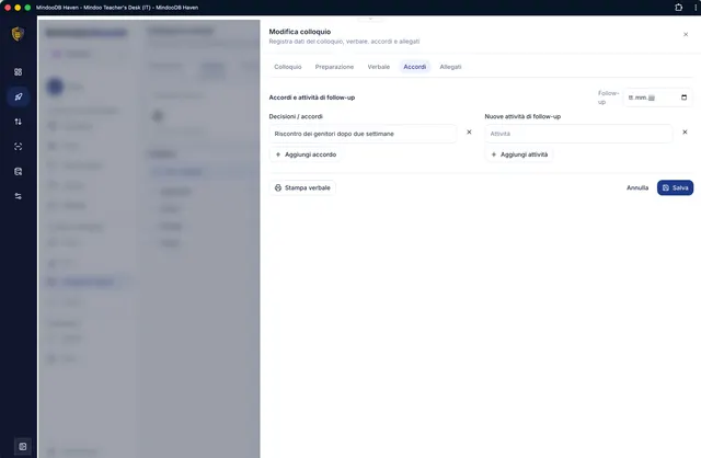 Fissare accordi e attività di follow-up