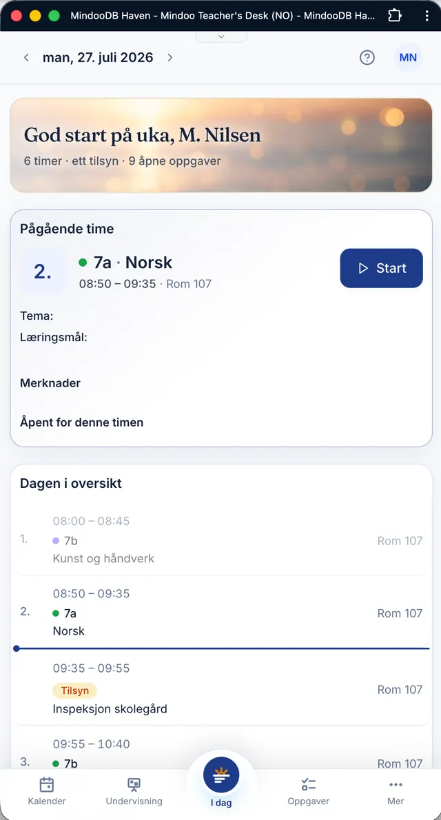 Kompakt visning på mobil