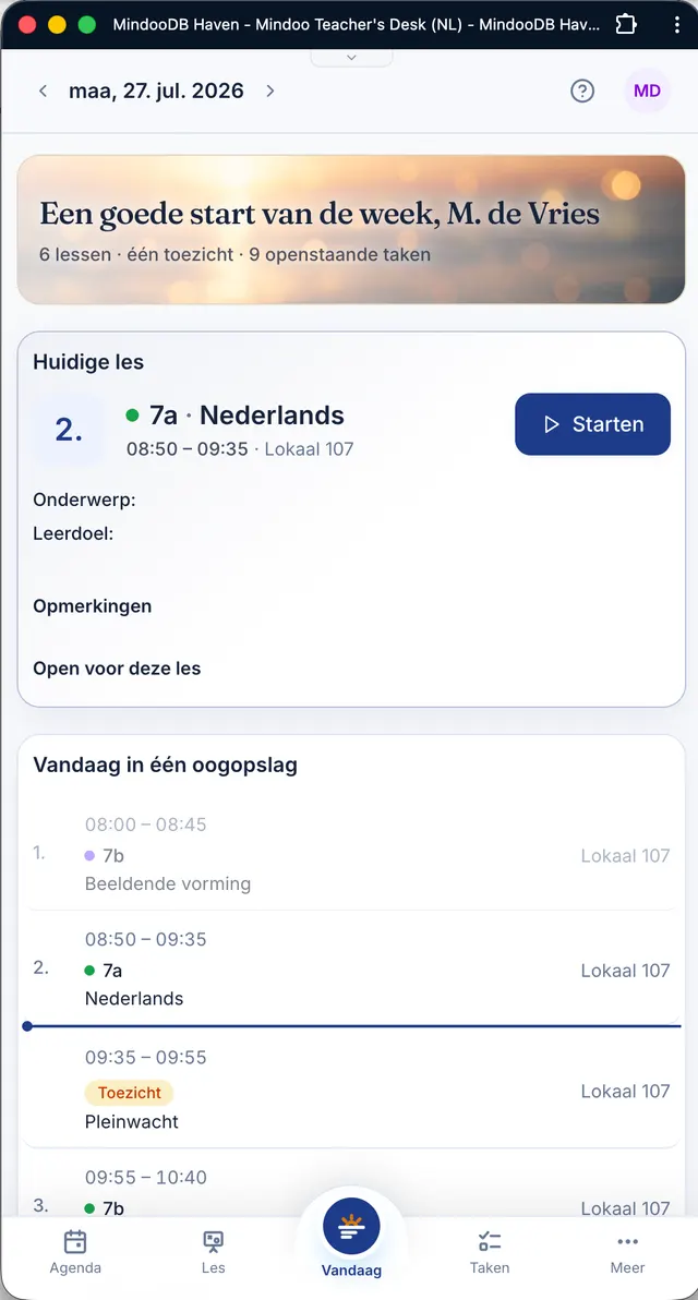 Compacte weergave op de smartphone